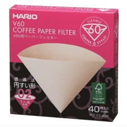 HARIO - V60 - Misarashi Filter 02 (1/4 tasses) (40 pces)