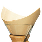 CHEMEX Vierkante natuurlijke papieren filters 6 kopjes