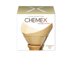 CHEMEX Vierkante natuurlijke papieren filters 6 kopjes